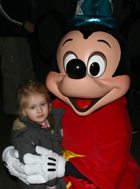 Maisie's favorite part was probably seeing Mickey Mouse. She kept kissing him on the nose.